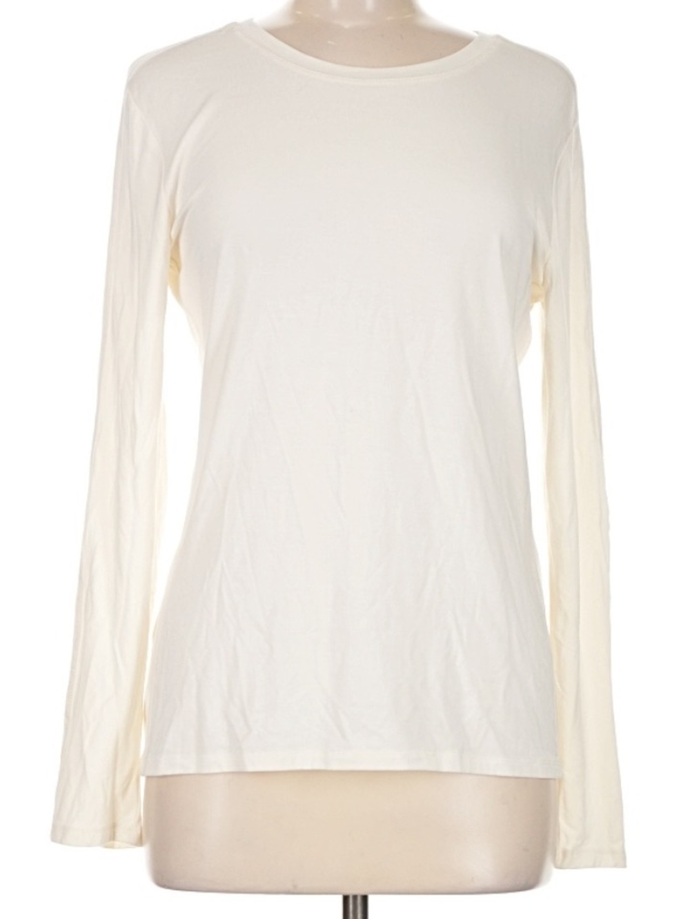 InCashmere Cream Long Sleeve Cashmere Top